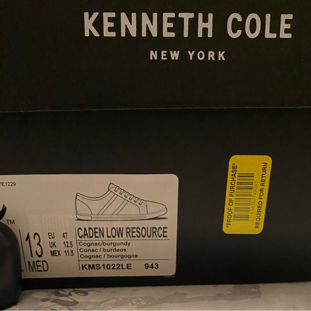 Kenneth Cole Caden Low Resource, Size 13, color: cognac/burgundy